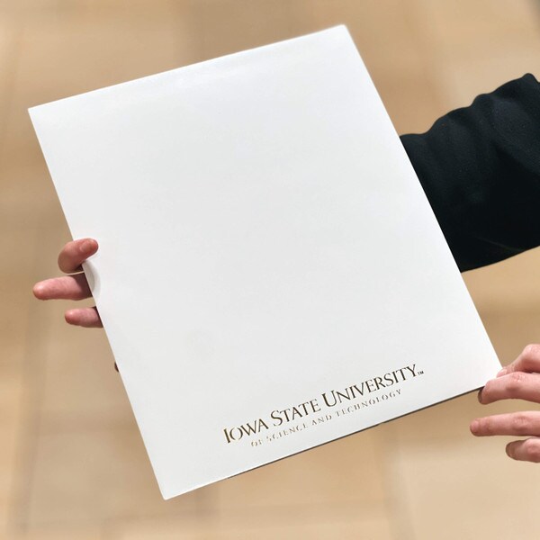 Iowa State Standard White Glossy Folder